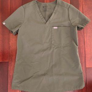 FIGS Women's Moss Catarina - One-Pocket Scrub Top - XS